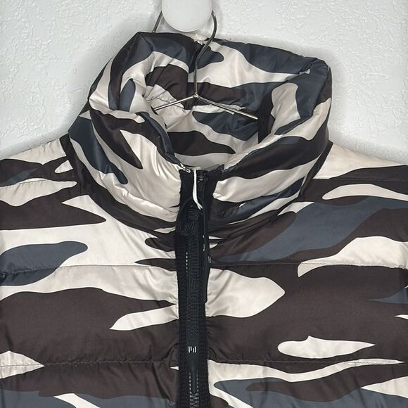 NWT Holden Black Zebra Print Half-Zip Down Jacket S/M Oversized - Picture 4 of 12